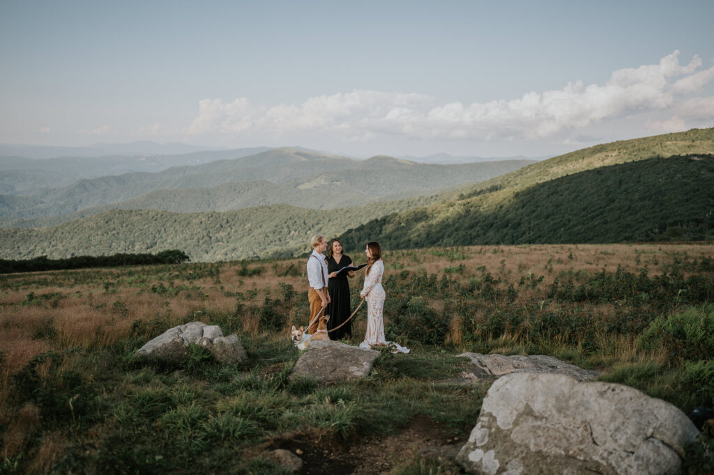 Couple eloping at Roan Highlands